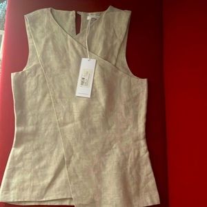 NWT SHAINA MOTE Oceano Linen Top in Flax